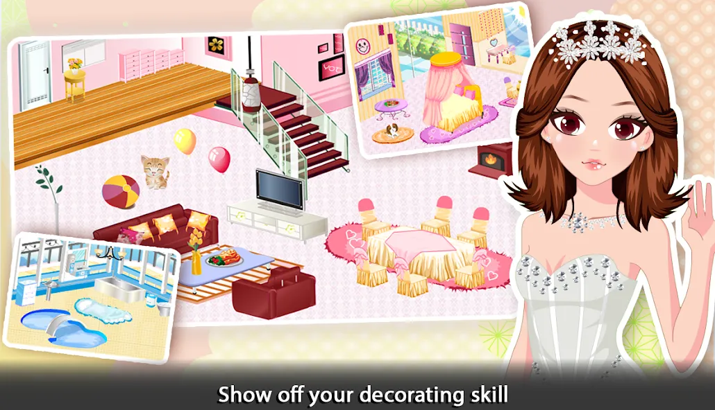 Girl Doll House - Room Design  [МОД Unlimited Money] Screenshot 2