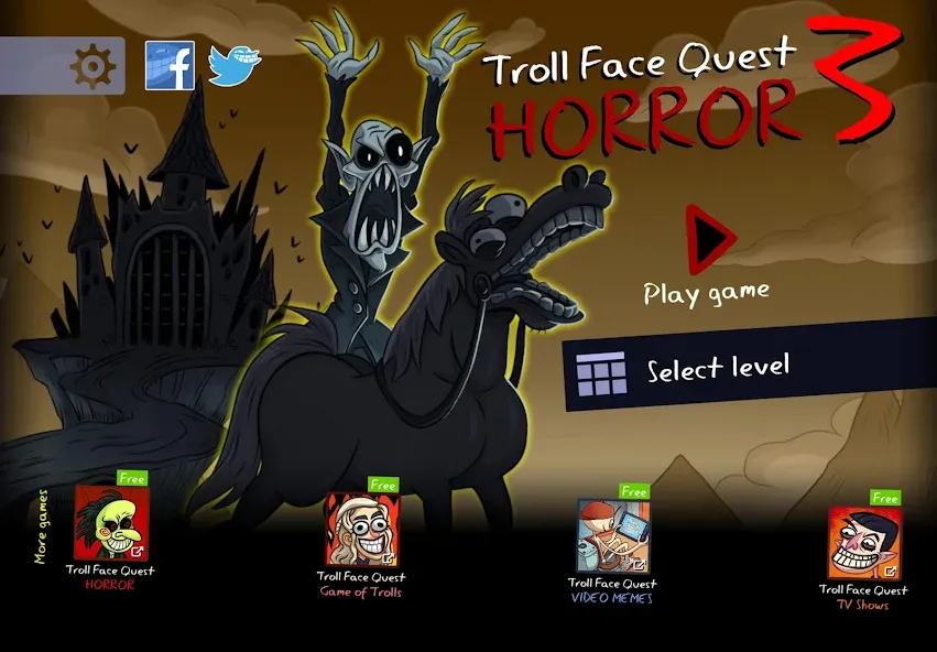 Troll Face Quest: Horror 3 (Тролл Фейс Квест)  [МОД Mega Pack] Screenshot 1