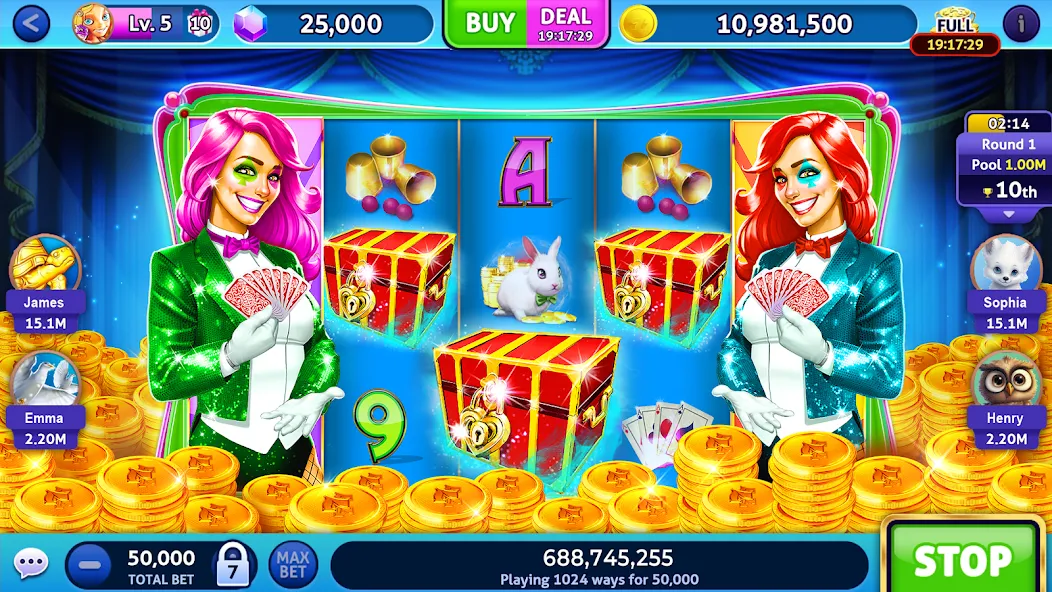 Jackpot Madness Slots Casino (Джекпотджой Слоты)  [МОД Меню] Screenshot 1