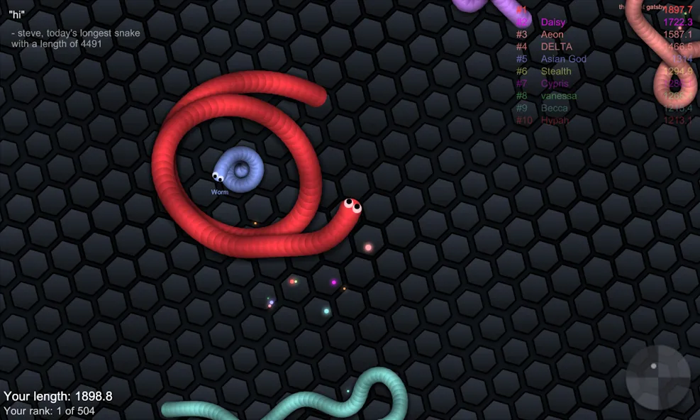 slither.io  [МОД Много монет] Screenshot 4