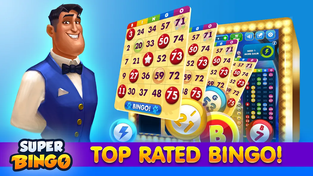 Super Bingo HD - Bingo Games (упер Бинго )  [МОД Unlimited Money] Screenshot 1