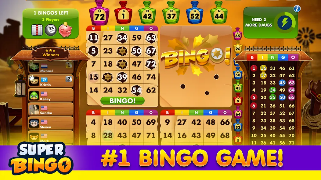 Super Bingo HD - Bingo Games (упер Бинго )  [МОД Unlimited Money] Screenshot 4