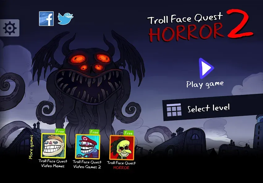 Troll Face Quest: Horror 2 (Тролль Фейс Квест)  [МОД Unlocked] Screenshot 1