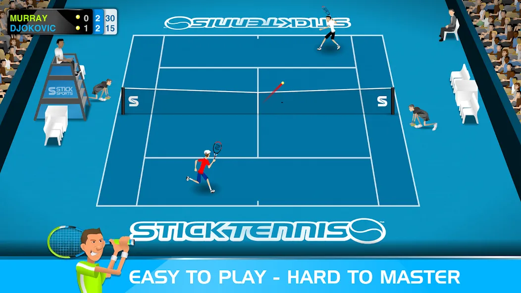 Stick Tennis (Стик Теннис)  [МОД Mega Pack] Screenshot 1