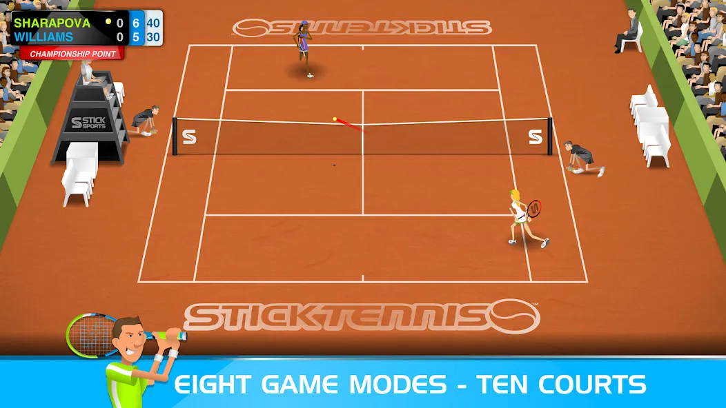 Stick Tennis (Стик Теннис)  [МОД Mega Pack] Screenshot 3