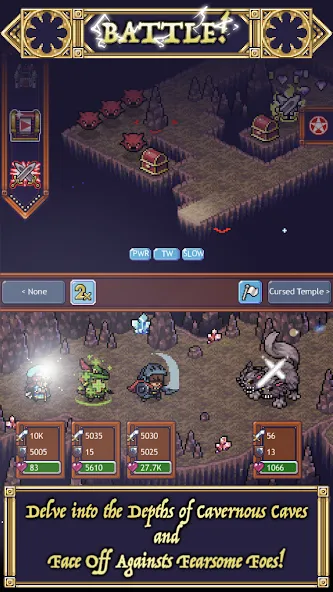 Cave Heroes:Idle Dungeon RPG (Кейв Хероес)  [МОД Много денег] Screenshot 1