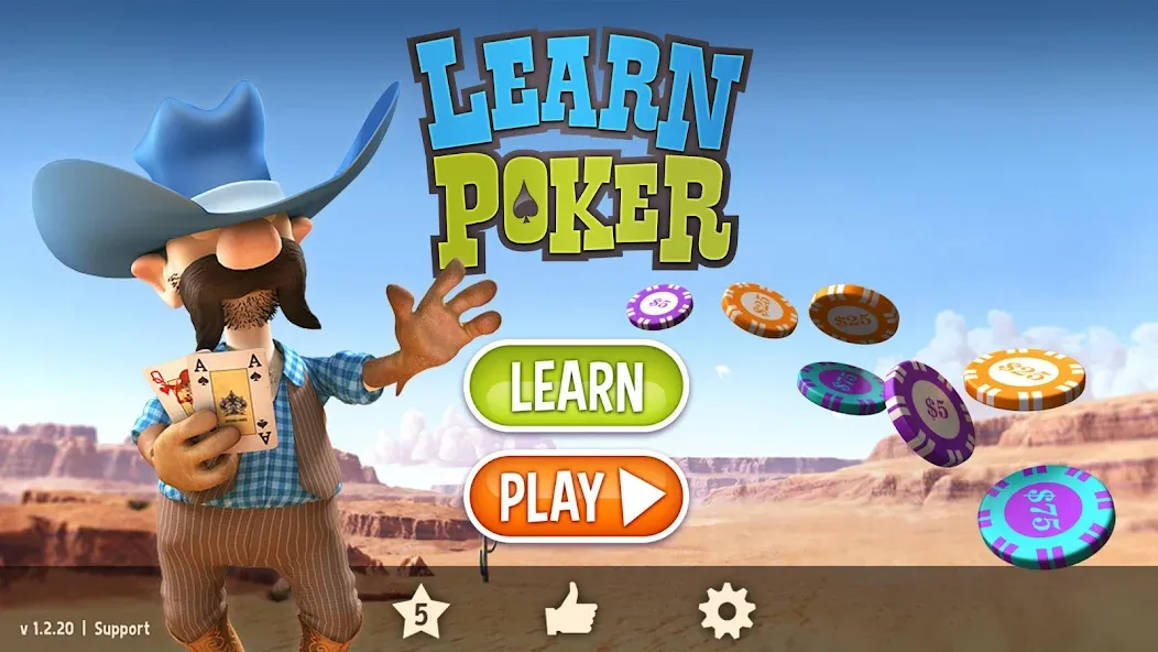 Learn Poker - How to Play  [МОД Много монет] Screenshot 1