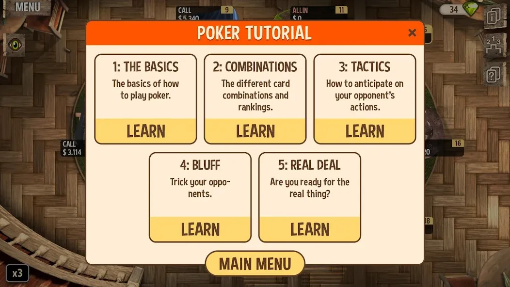 Learn Poker - How to Play  [МОД Много монет] Screenshot 3