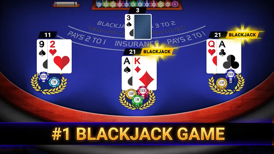 Blackjack 21: online casino (Блэкджек 21)  [МОД Unlocked] Screenshot 1