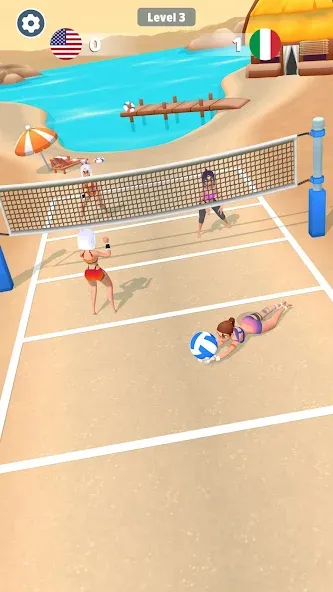 Beach Volleyball Game (Бичволлейбол игра)  [МОД Все открыто] Screenshot 3