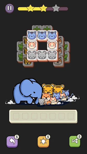 Match 3 Animal - Zen Puzzle (Матч 3 Животное)  [МОД Бесконечные монеты] Screenshot 4