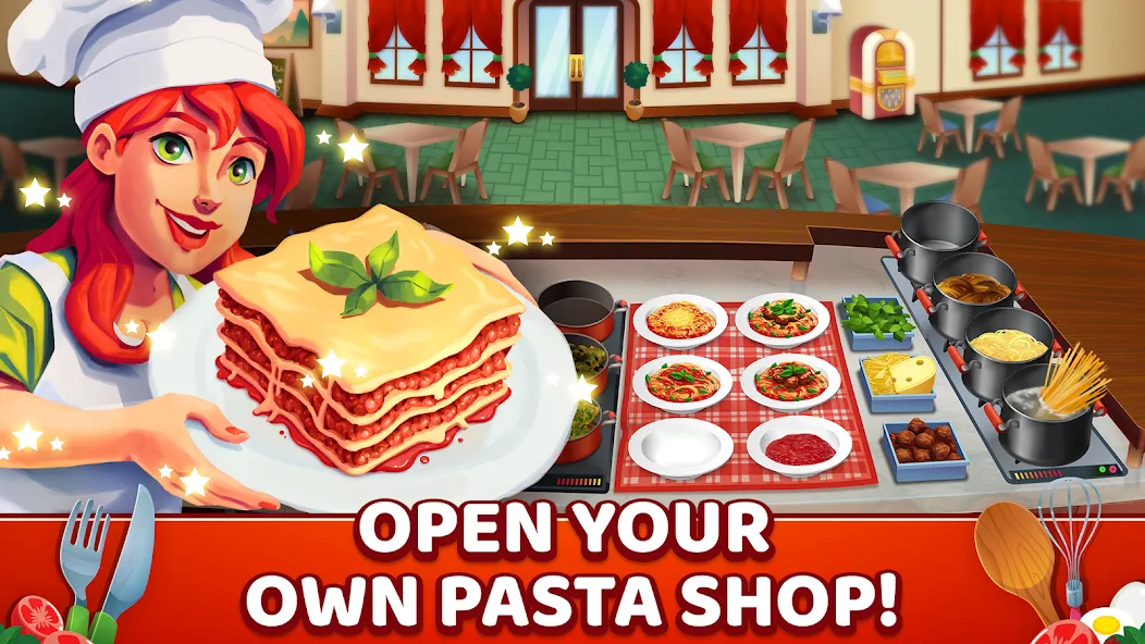 My Pasta Shop: Cooking Game (Мой Паста Шоп)  [МОД Mega Pack] Screenshot 1