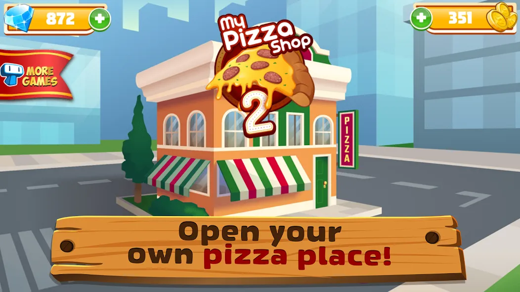 My Pizza Shop 2: Food Games (Мой Пиццерия 2)  [МОД Unlimited Money] Screenshot 1