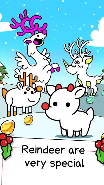 Reindeer Evolution: Idle Game (Рейндир Эволюция)  [МОД Все открыто] Screenshot 1