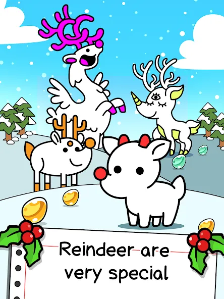 Reindeer Evolution: Idle Game (Рейндир Эволюция)  [МОД Все открыто] Screenshot 5