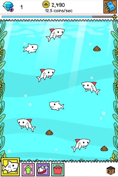 Shark Evolution: Idle Game (Шарк Эволюшн)  [МОД Бесконечные монеты] Screenshot 5