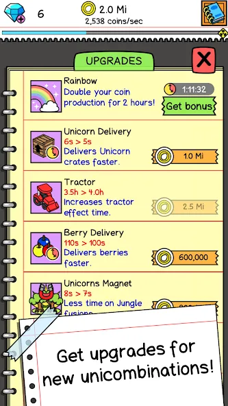 Unicorn Evolution: Idle Catch (Юникорн Эволюшн)  [МОД Много монет] Screenshot 4