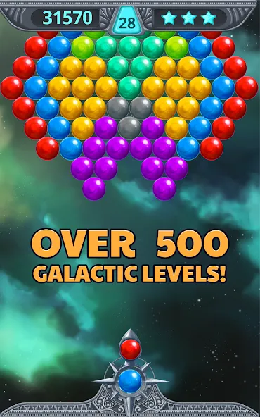 Bubble Shooter Space (Бубль шутер спейс)  [МОД Mega Pack] Screenshot 1