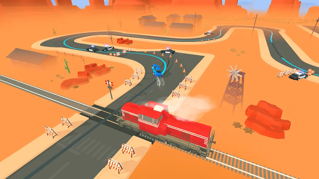 Line Race: Police Pursuit (Лайн Рейс)  [МОД Бесконечные монеты] Screenshot 1