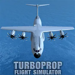 Взломанная Turboprop Flight Simulator (Турбовинтовой симулятор полета 3D)  [МОД Все открыто] - последняя версия apk на Андроид