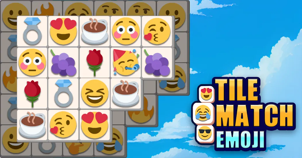 Tile Match Emoji -Triple Tile (Тил Матч Эмоджи)  [МОД Много денег] Screenshot 1