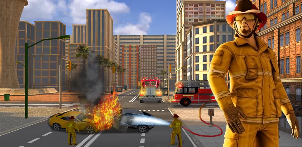 Real Firefighter 3D Simulator (Реальный Пожарник 3D Симулятор)  [МОД Unlimited Money] Screenshot 2