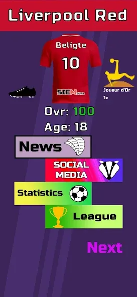 Football Career Sim (Футбольный Карьерный Симулятор)  [МОД Unlocked] Screenshot 2