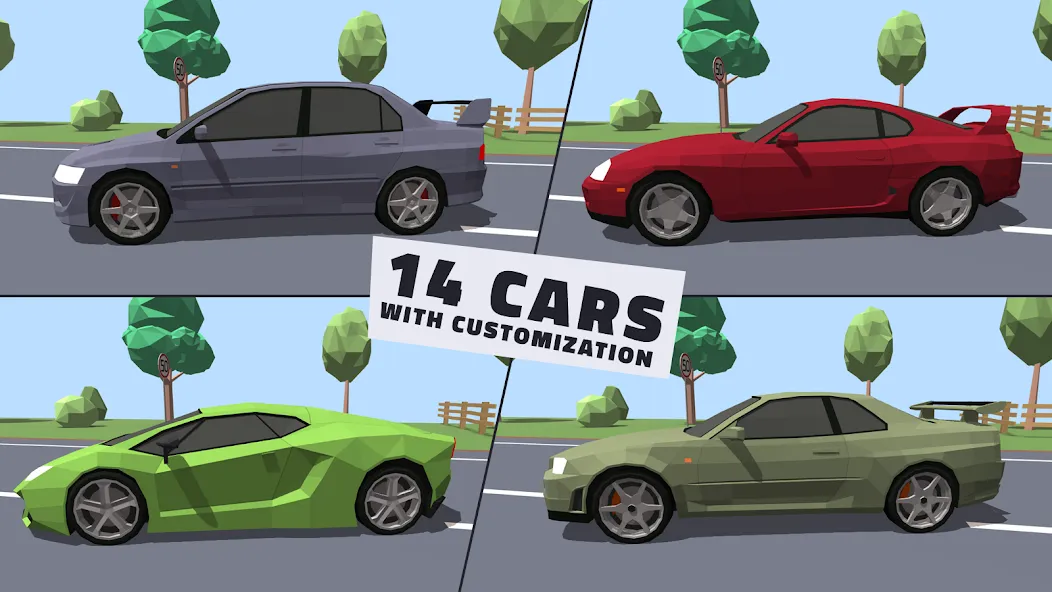 Polygon Drift: Traffic Racing (Полигон Дрифт)  [МОД Бесконечные деньги] Screenshot 2