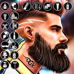 Взлом Barber Shop Hair Cut Sim Games (Барбершоп игры на подстригание волос)  [МОД Много монет] - последняя версия apk на Андроид