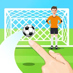 Взломанная Penalty Shootout Game Offline (Пенальти игра без подключения к интернету)  [МОД Все открыто] - стабильная версия apk на Андроид