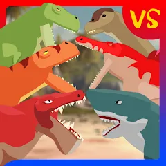 Скачать взломанную T-Rex Fights Dinosaurs  [МОД Mega Pack] - стабильная версия apk на Андроид