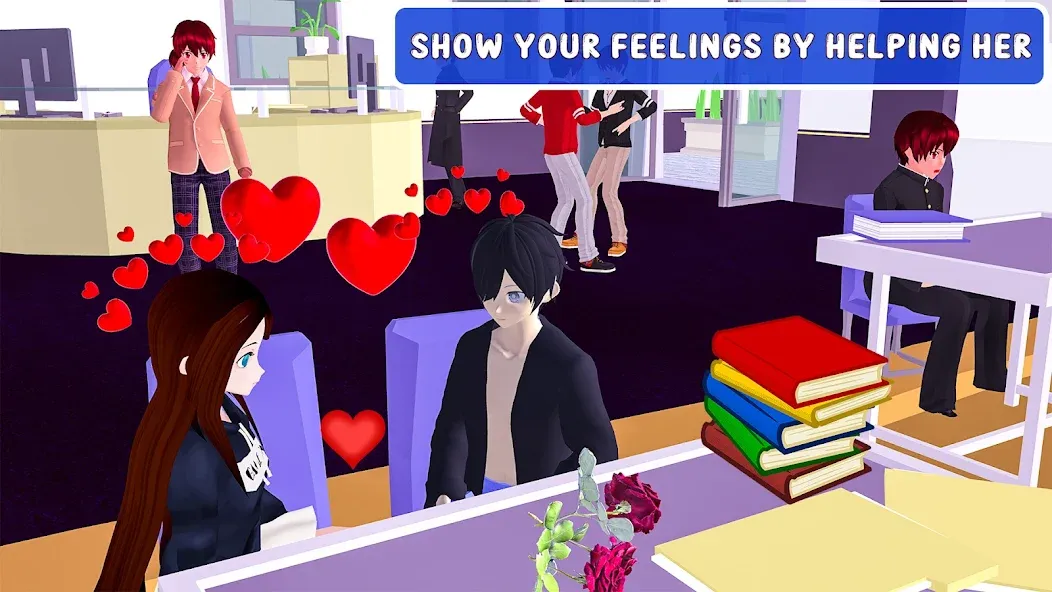 Anime High School Love Story  [МОД Mega Pack] Screenshot 2