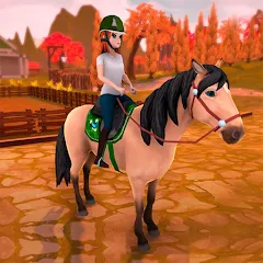Взломанная Horse Riding Tales - Wild Pony (Хорс Райдинг Тейлс)  [МОД Много денег] - стабильная версия apk на Андроид