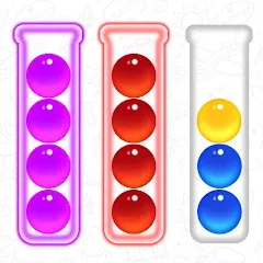 Взломанная Ball Sort - Color Puzzle Game (Болл Сорт)  [МОД Menu] - последняя версия apk на Андроид