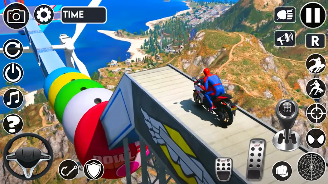 Superhero Tricky Bike Stunt (упергерой Трики Байк Стант)  [МОД Бесконечные деньги] Screenshot 3