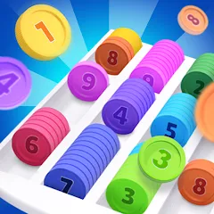 Взломанная Coin Sort (Коин сорт)  [МОД Menu] - последняя версия apk на Андроид