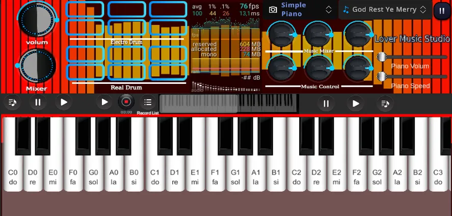 Org Piano:Real Piano Keyboard (Орг Пиано)  [МОД Menu] Screenshot 4