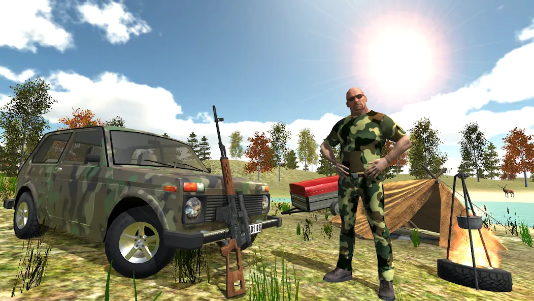 Hunting Simulator 4x4  [МОД Бесконечные деньги] Screenshot 1