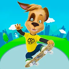 Взломанная Pooches: Skateboard  [МОД Много монет] - последняя версия apk на Андроид