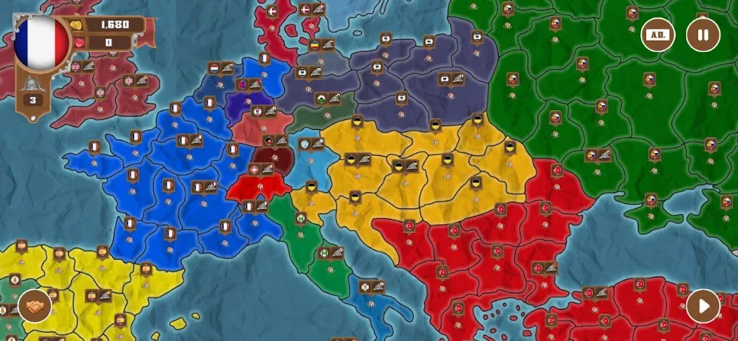 World conquest: Europe 1812 (Всемирное завоевание)  [МОД Unlimited Money] Screenshot 3