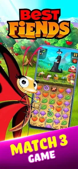 Best Fiends - Match 3 Puzzles (Бест Фиендс)  [МОД Unlimited Money] Screenshot 1