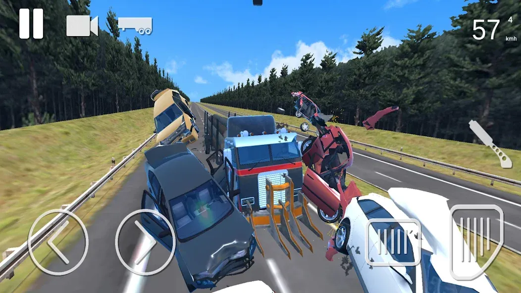 Truck Crash Simulator Accident (Симулятор ДТП с грузовиком)  [МОД Все открыто] Screenshot 2