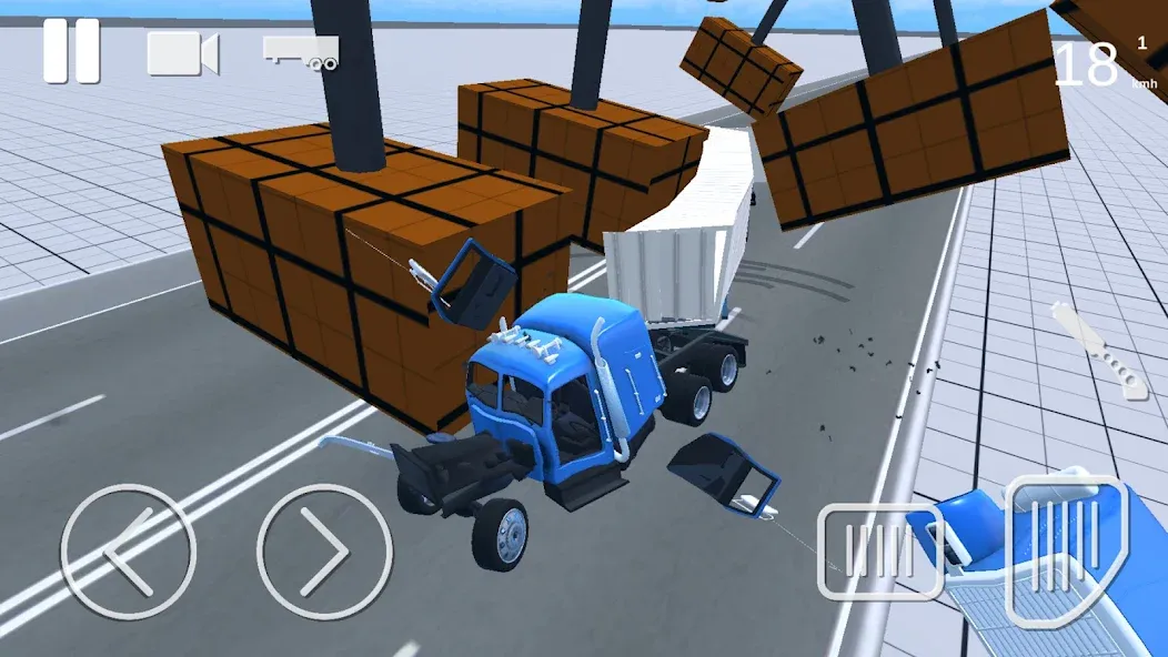 Truck Crash Simulator Accident (Симулятор ДТП с грузовиком)  [МОД Все открыто] Screenshot 3