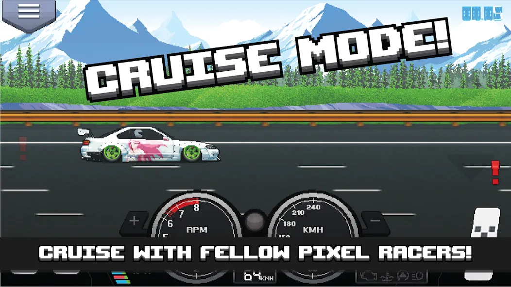 Pixel Car Racer (Пиксельный гоночный автомобиль)  [МОД Unlocked] Screenshot 4