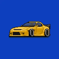 Скачать взломанную Pixel Car Racer (Пиксельный гоночный автомобиль)  [МОД Unlocked] - стабильная версия apk на Андроид