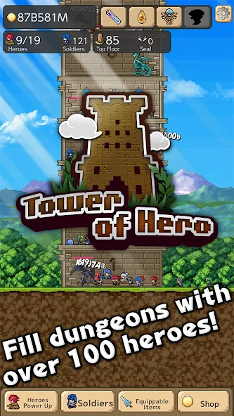 Tower of Hero (Тауэр оф Хиро)  [МОД Unlimited Money] Screenshot 1