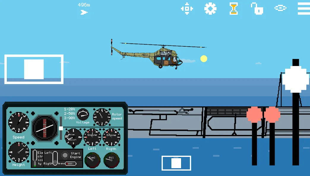 Pixel Helicopter Simulator (Пиксельный симулятор вертолета)  [МОД Unlocked] Screenshot 1