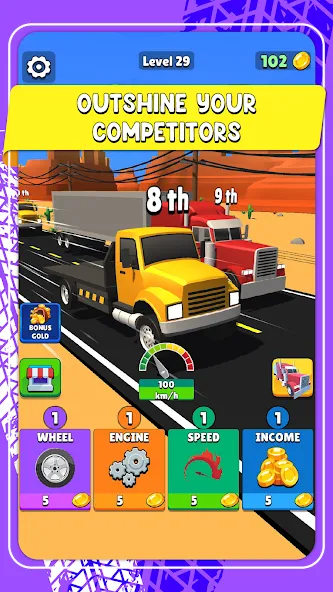 Idle Truck Racing : Cybertruck (Айдл Трак Рейсинг)  [МОД Все открыто] Screenshot 5