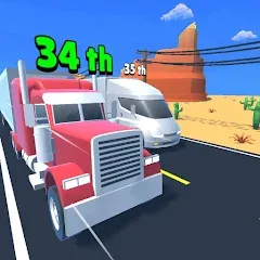 Скачать взломанную Idle Truck Racing : Cybertruck (Айдл Трак Рейсинг)  [МОД Все открыто] - полная версия apk на Андроид