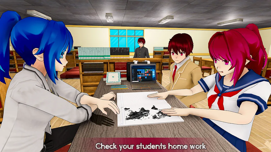 Anime Girl School Teacher 3D  [МОД Все открыто] Screenshot 5